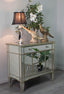 Mirrored Dresser Nightstand Antique Ribbed 5 drawers