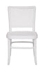 Palm Rattan Dining Chair White Matt Finish