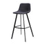 Bar Stool in Black Fabric (Set of 2)