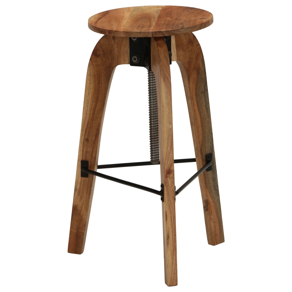 vidaXL Bar Chairs 2 pcs Solid Acacia Wood - House of Isabella AU