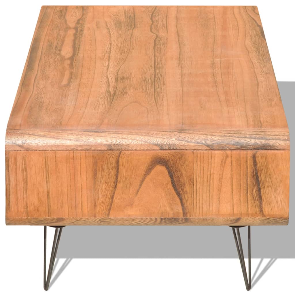 vidaXL Coffee Table 90x55.5x38.5 cm Solid Paulownia Wood Brown - House of Isabella AU