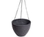 Hanging Grey Plastic Pot with Chain 30cm