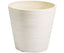 Cream and White Engraved Pot 14cm