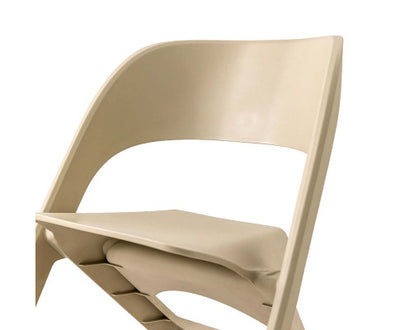 ArtissIn Set of 4 Dining Chairs Office Cafe Lounge Seat Stackable Plastic Leisure Chairs Beige