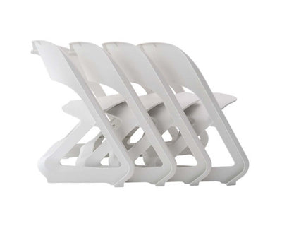 ArtissIn Set of 4 Dining Chairs Office Cafe Lounge Seat Stackable Plastic Leisure Chairs White