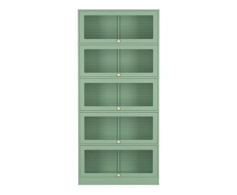 ArtissIn Buffet Sideboard Cupboard Cabinet Storage Mesh Doors Metal Green ELIA