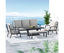 Gardeon 5-Piece Outdoor Furniture Setting Table Chair Set Aluminium Sofa 7-Seater