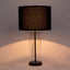 Left Bank Table Lamp - Black w Black Shade