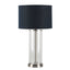 Left Bank Table Lamp - Nickel w Navy Shade