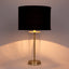 Left Bank Table Lamp - Brass w Black Shade