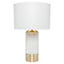 Paola Marble Table Lamp - White w White Shade