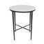 Heston Round Marble Side Table - Black