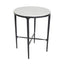 Heston Round Marble Side Table - Black