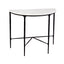 Heston Marble Demilune Table - Black