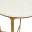 Heston Round Marble Side Table - Brass