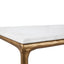 Heston Rectangle Marble Coffee Table - Brass