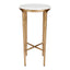 Heston Petite Marble Side Table - Brass