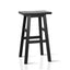 Artiss Set of 2 Wooden Backless Bar Stools - Black