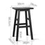 Artiss Set of 2 Wooden Backless Bar Stools - Black