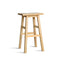 Artiss Set of 2 Wooden Backless Bar Stools - Natural