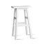 Artiss Set of 2 Wooden Backless Bar Stools - White