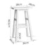 Artiss Set of 2 Wooden Backless Bar Stools - White