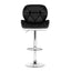 Set of 2 Kitchen Bar Stools - White, Black and Chrome