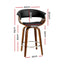 Artiss Swivel PU Leather Bar Stool - Wood and Black