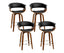 Artiss 4x Bar Stools Swivel PU Seat Wooden