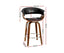 Artiss 4x Bar Stools Swivel PU Seat Wooden