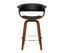 Artiss 4x Bar Stools Swivel PU Seat Wooden