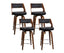 Artiss Set of 4 Wooden Bar Stools PU Leather - Black and Wood