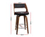 Artiss Set of 4 Wooden Bar Stools PU Leather - Black and Wood