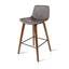 Artiss Set of 2 PU Leather Bar Stools - Walnut