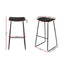 Artiss Set of 2 PU Leather Backless Bar Stools - Black