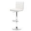 Artiss 2x Leather Bar Stools ARNE Swivel Bar Stool Kitchen Chairs White Gas Lift White