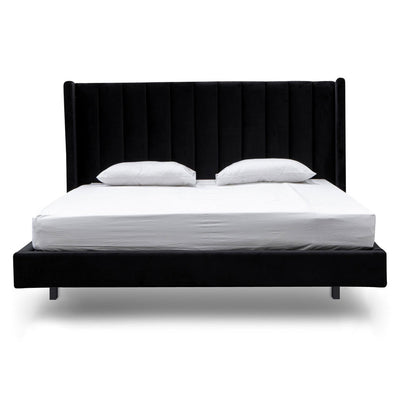 King Bed Frame - Black Velvet