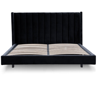 Queen Bed Frame - Black Velvet