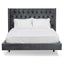 Queen Bed Frame - Charcoal Velvet