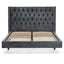 King Bed Frame - Charcoal Velvet