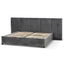 King Bed Frame - Charcoal Velvet