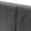 King Bed Frame - Charcoal Velvet