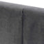 Queen Bed Frame - Charcoal Velvet