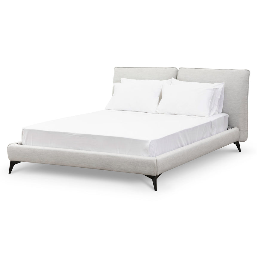 Fabric Queen Bed - Pearl Grey