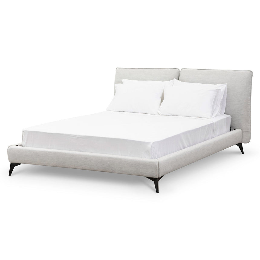 Fabric King Bed - Pearl Grey