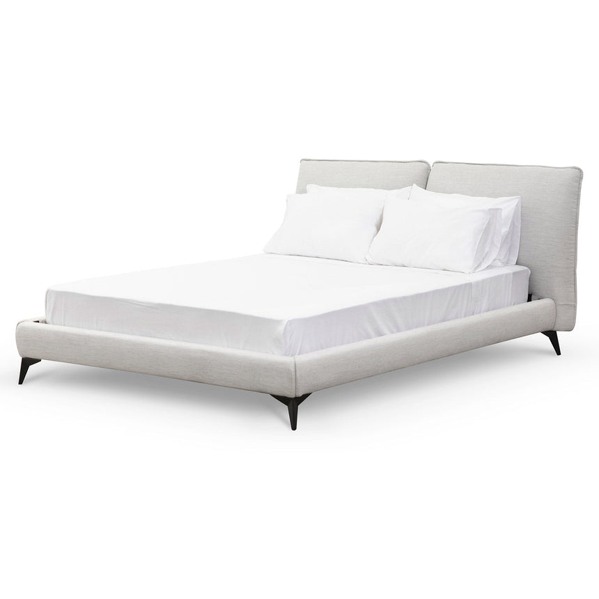 Fabric King Bed - Pearl Grey