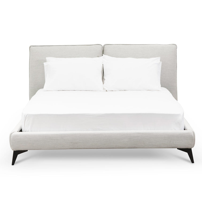 Fabric King Bed - Pearl Grey