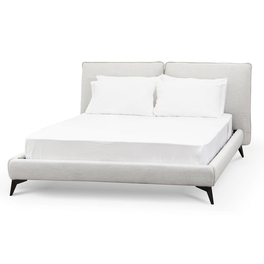 Fabric King Bed - Pearl Grey