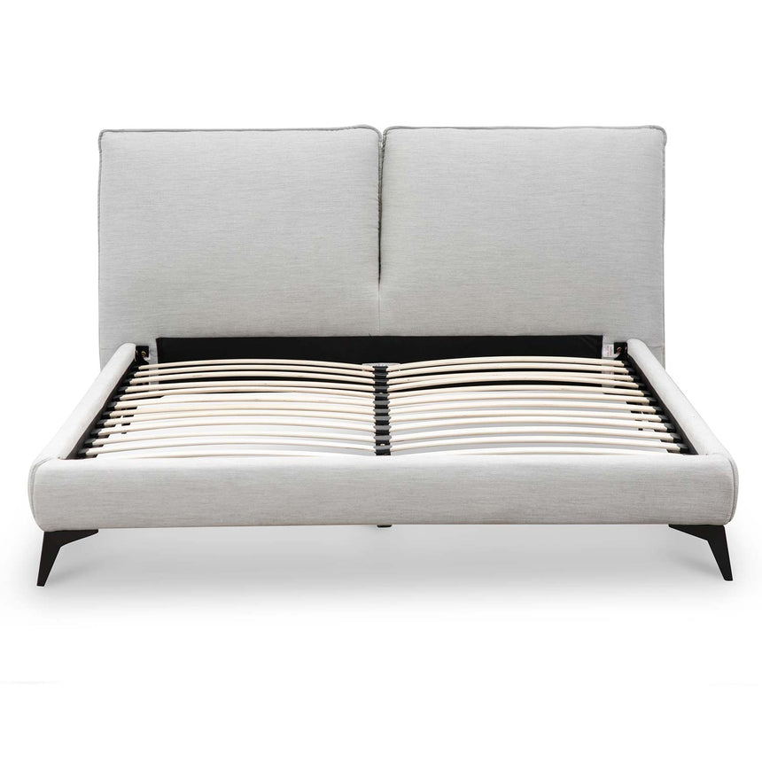 Fabric King Bed - Pearl Grey