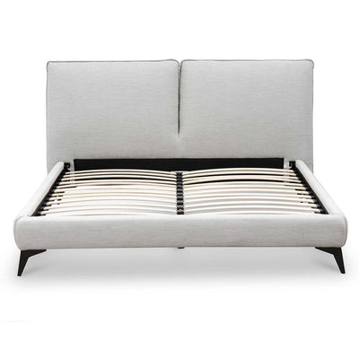 Fabric King Bed - Pearl Grey